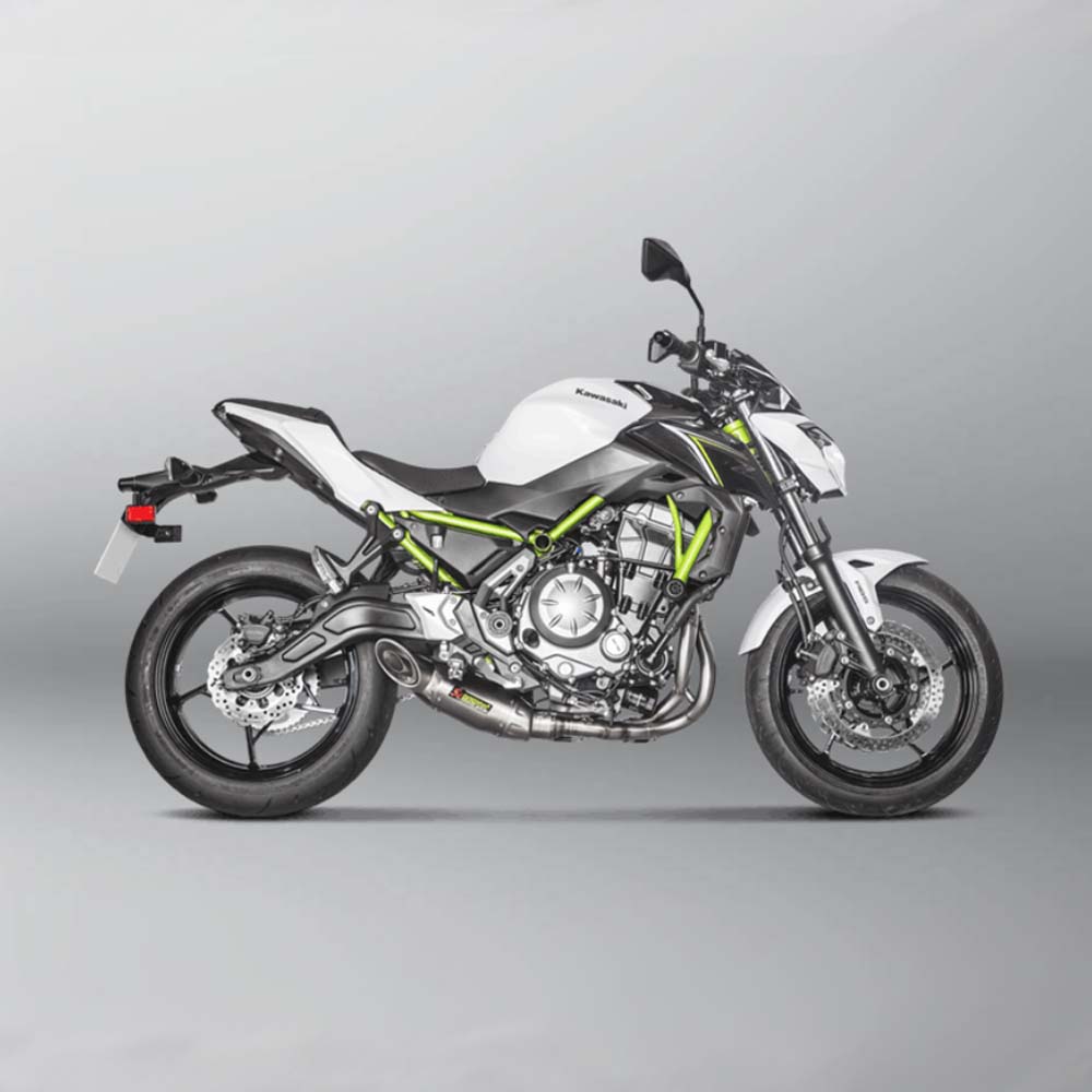 Ligne complète AKRAPOVIC Racing Line Titane embout carbone, Inox Kawasaki  Z650 2020