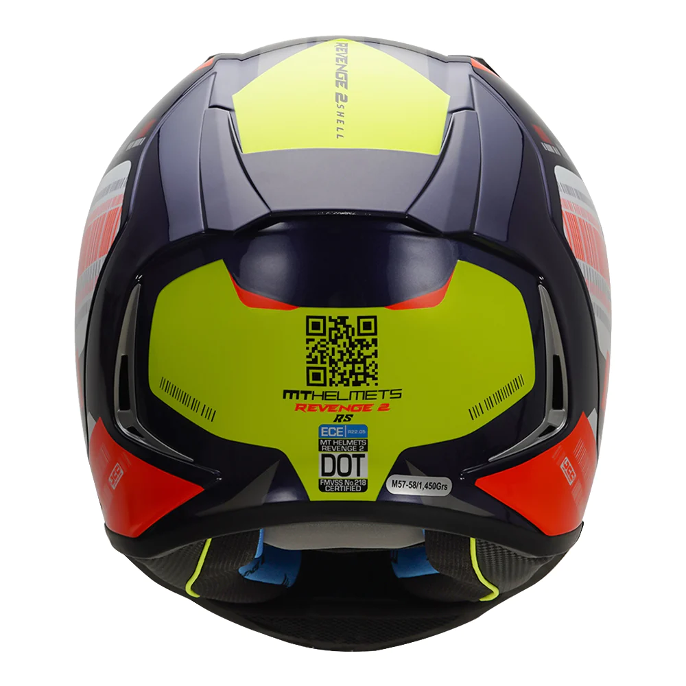MT Helmet Revenge 2 Piston D3 Gloss Fluoro Yellow - Wroom