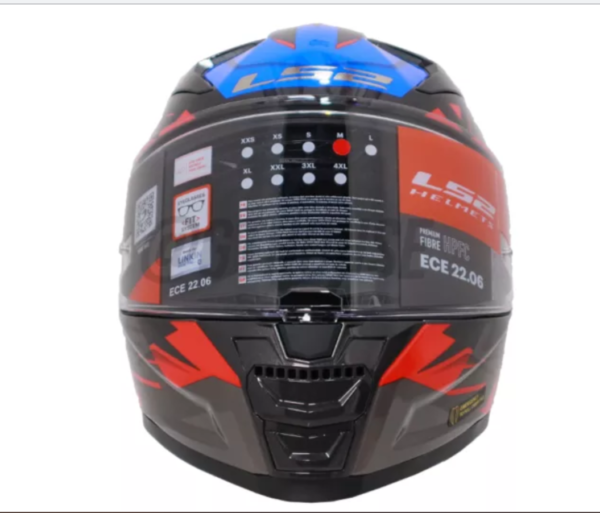 LS2 FF 811 Vector II Absolute Gloss Black Red Helmet - Image 4