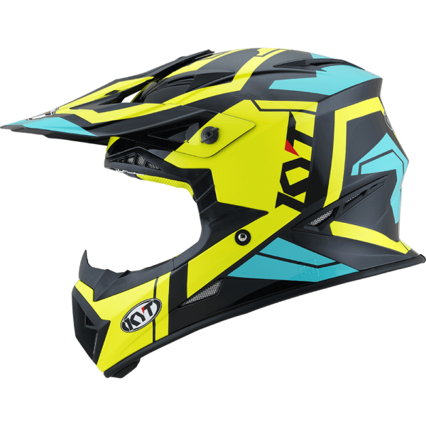 KYT Jumpshot #2 Black/Aqua Helmet