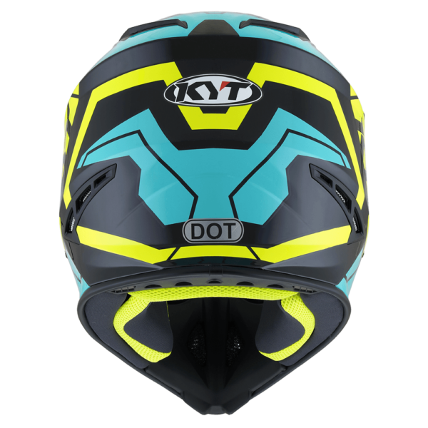 KYT Jumpshot #2 Black/Aqua Helmet - Image 5
