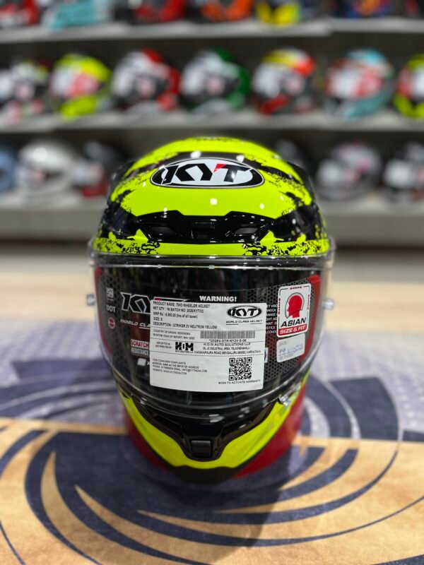 KYT Striker 2SV Neutron Yellow Helmet - Image 5